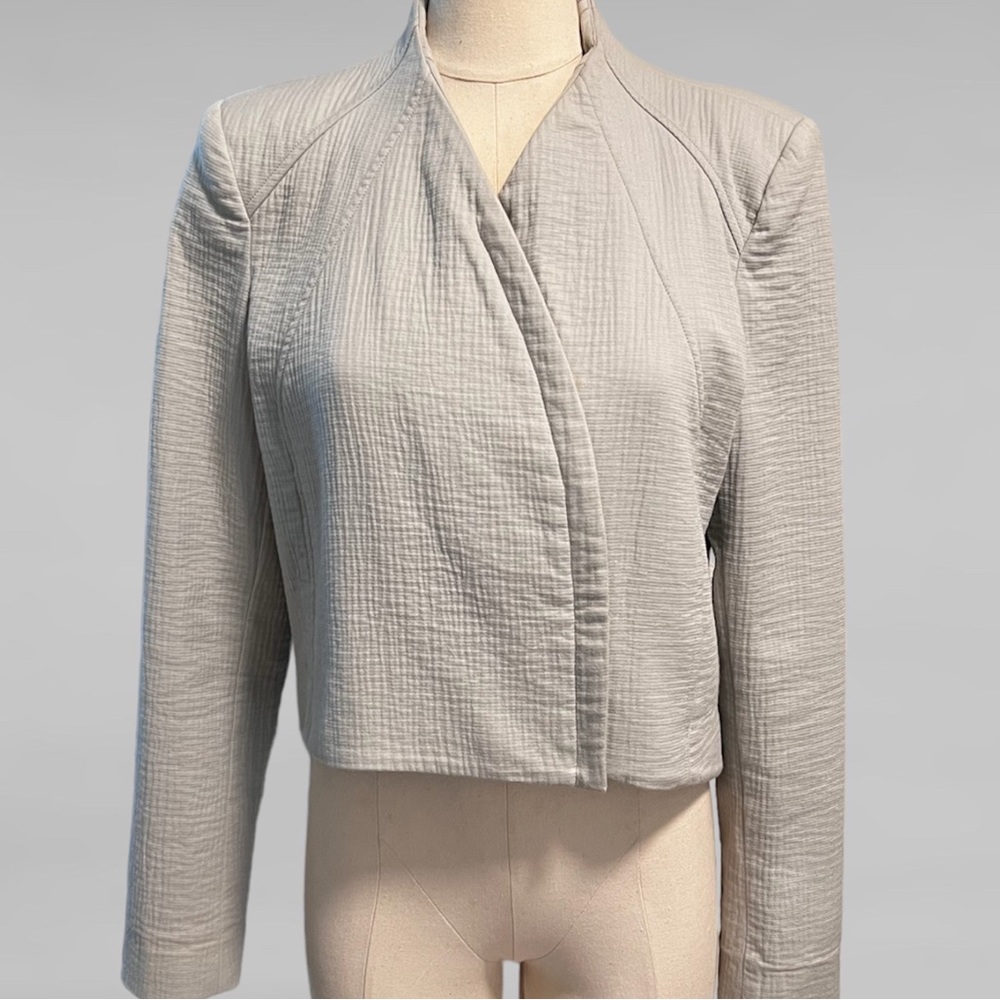 Helmut Lang Cotton Grey Moto Jacket